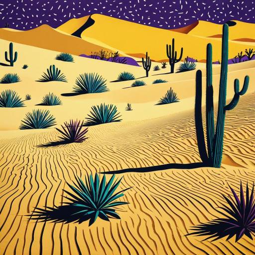 Surreal Desert Scene in Henri Matisse Style Surreal Desert Scene in Henri Matisse Style