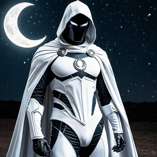 Sleek Moon Knight Cosplay Costume Design