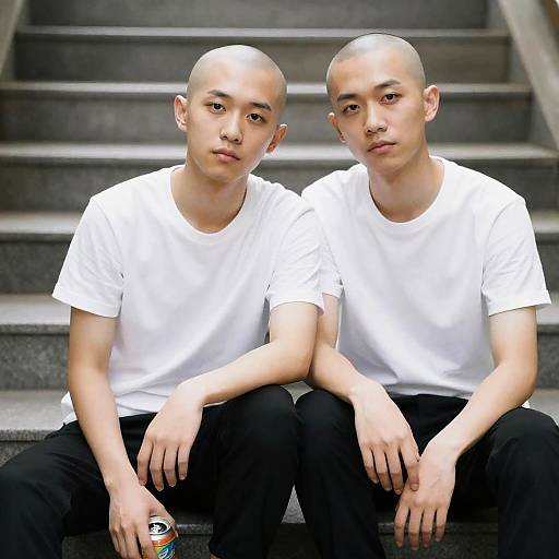 Candid Moment of Two Friends Sitting