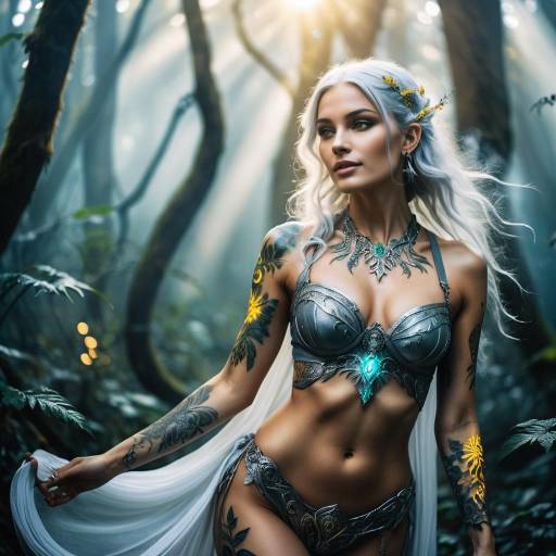 Majestic Sylph Mage in Mystical Forest