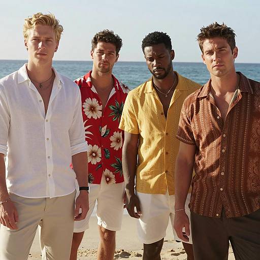 Four Men at the Beach Together