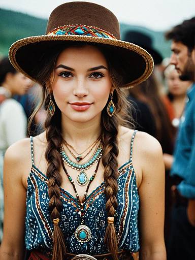 Bohemian Party Style Portrait