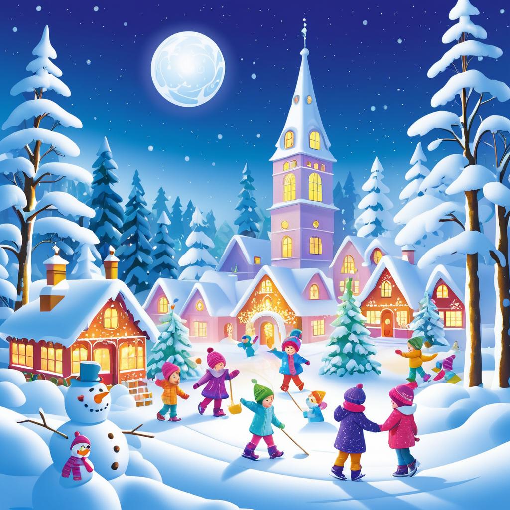 Joyful Winter Wonderland with Snowmen