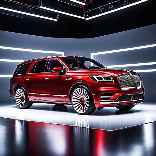 Volumetric Red Lincoln-Bentley Tuning Photo