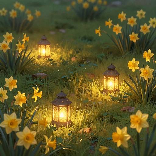 Magical Fantasy Meadow Landscape