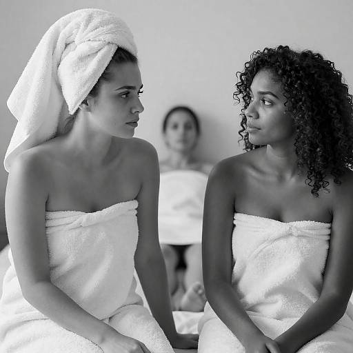 Intimate Moment: Two Women in Towel