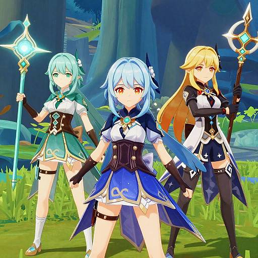 Genshin Female Characters with Mystic Weapons