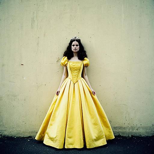 Woman in Yellow Princess Gown