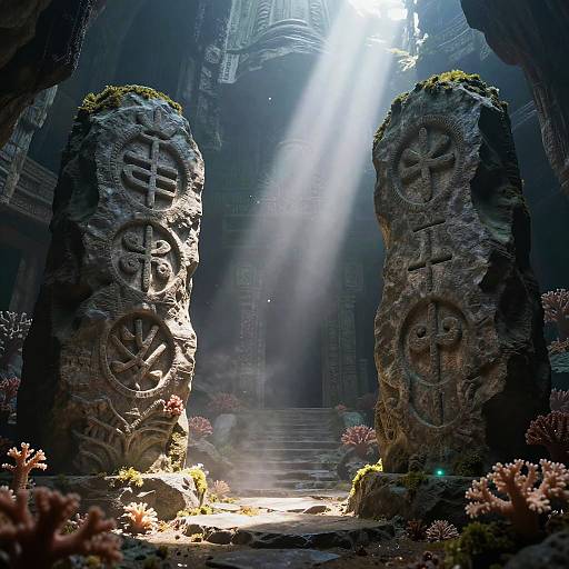 Prehistoric Sigils in Submerged Temple