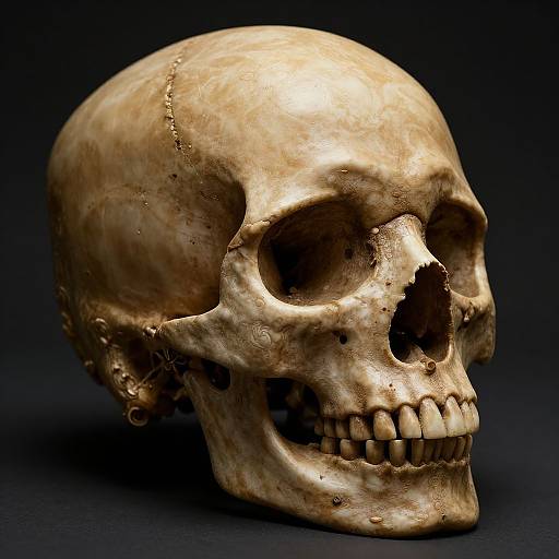 Baroque Human Skull Artwork