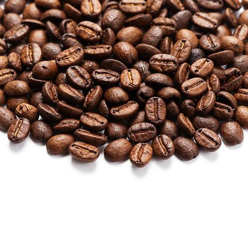 Rich Dark Brown Coffee Beans Pile