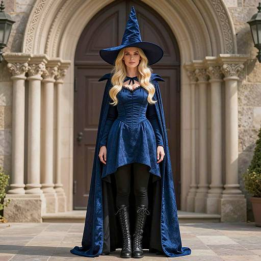 Blonde Witch in Enchanted Setting