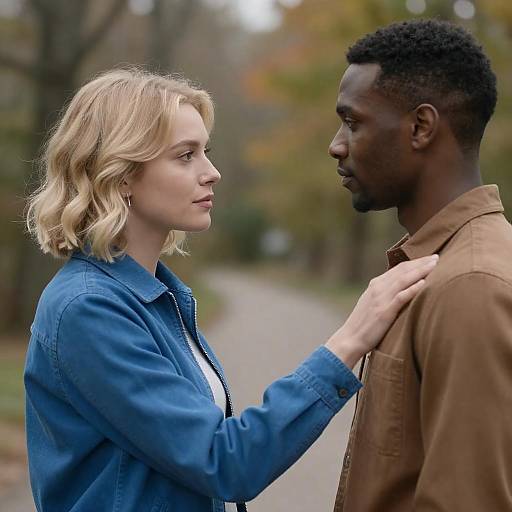Autumn Outdoor Intimate Couple Portrait