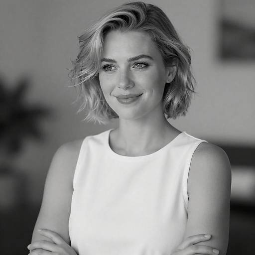 Elegant Black-and-White Portrait of a Woman