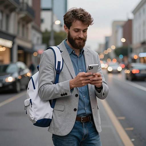 Urban Portrait of a Bearded Man