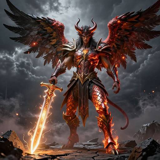 Half Angel Half Demon Warrior