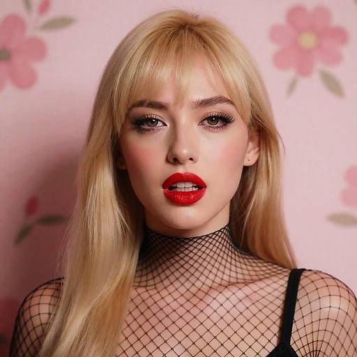 Chic Portrait of a Glamorous Blonde Woman