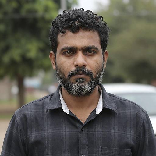 Outdoor Portrait of Man with Beard