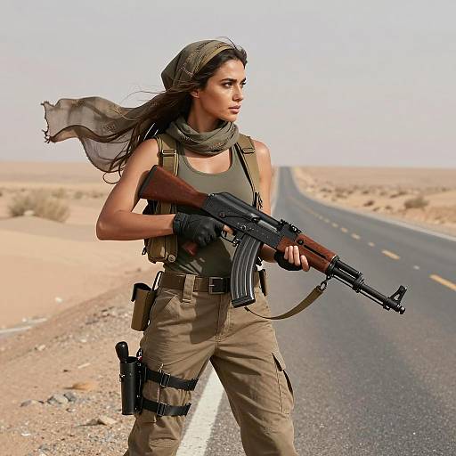 Cinematic Desert Portrait of a Warrior