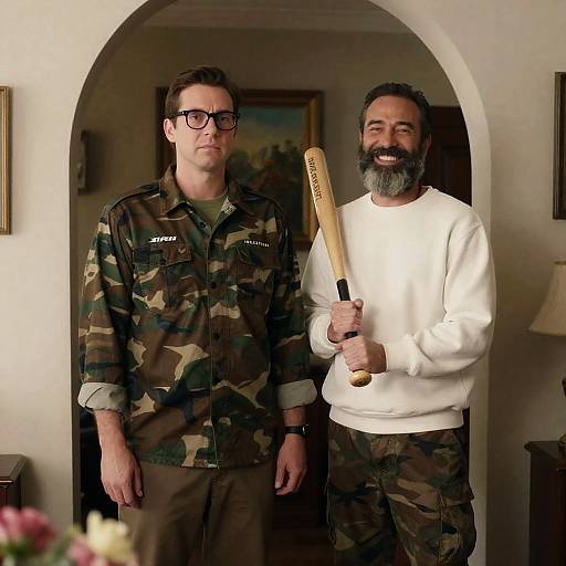 Dynamic Portrait of Two Men in Room