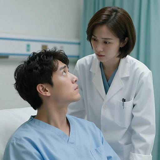 Intense Hospital Scene with Couple