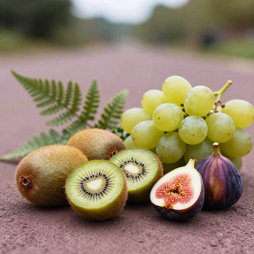 Dusty Mauve Outdoor Fruit Still Life