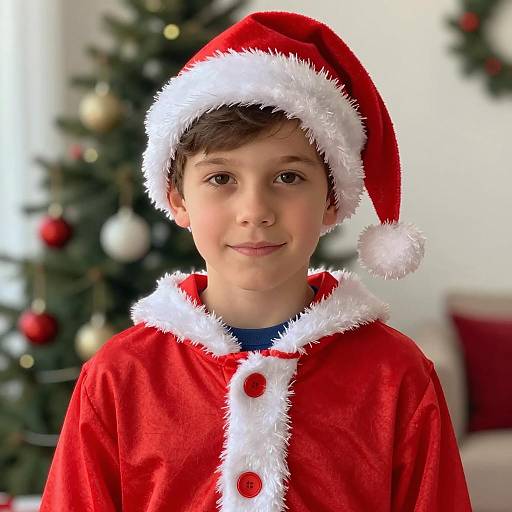 Festive Portrait of a Young Santa