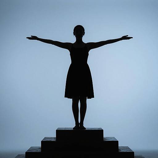 Dramatic Silhouette on Tiered Pedestal
