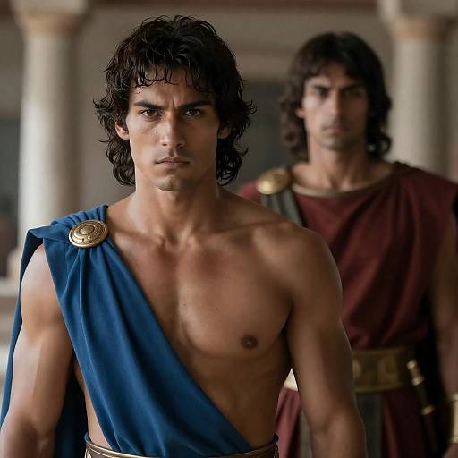 Muscular Men in Ancient Greek Attire