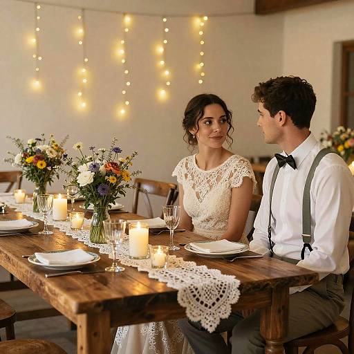 Vintage Rustic Indoor Wedding Celebration