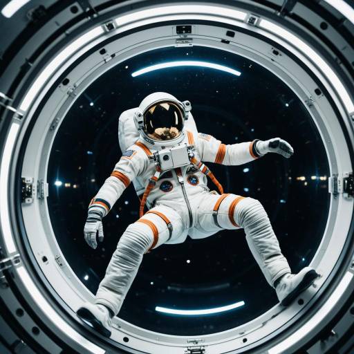 Astronaut in Futuristic Space Capsule