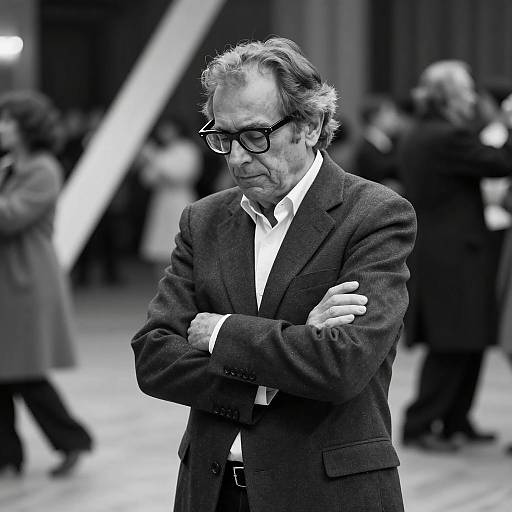 Moody Vintage Portrait of a Thoughtful Man