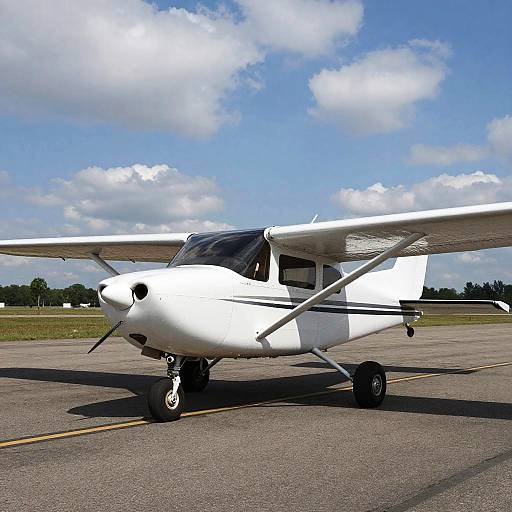 Split-View of Small White Aircraft