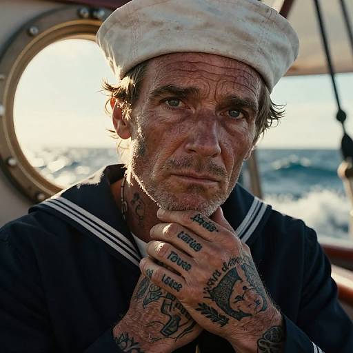 Ultra-Realistic Pensive Sailor Portrait