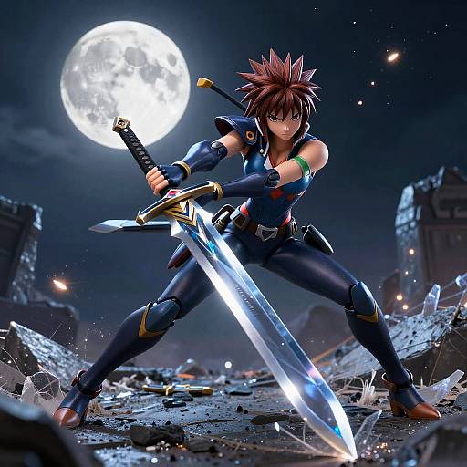 Epic Mecha Anime Battle Scene