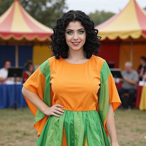 Vibrant Carnival Costume Portrait