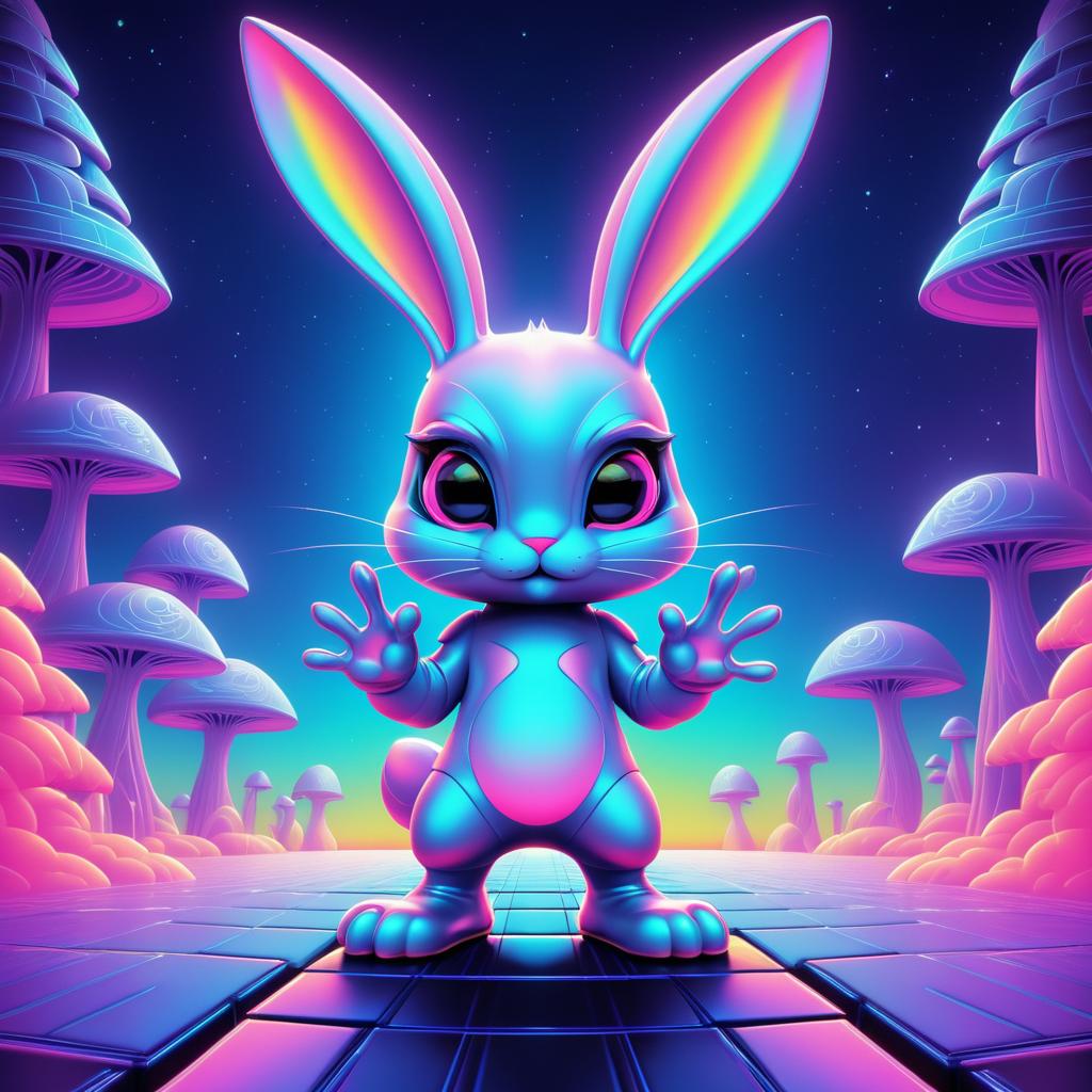 Vengeful Bunny in Surreal Colors