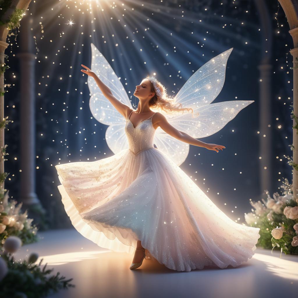 Whimsical Fairy Bride Wedding Scene