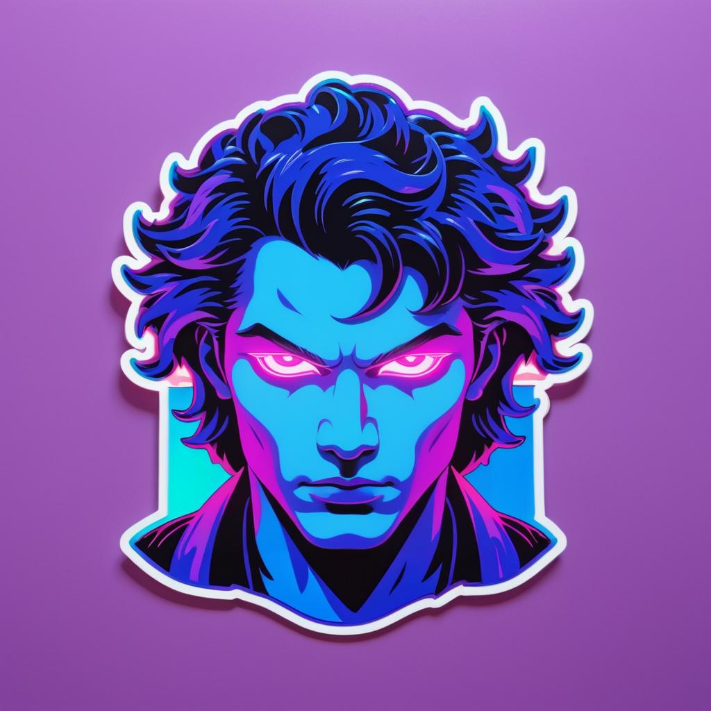 Liminal Vaporwave Male Spirit Sticker Design