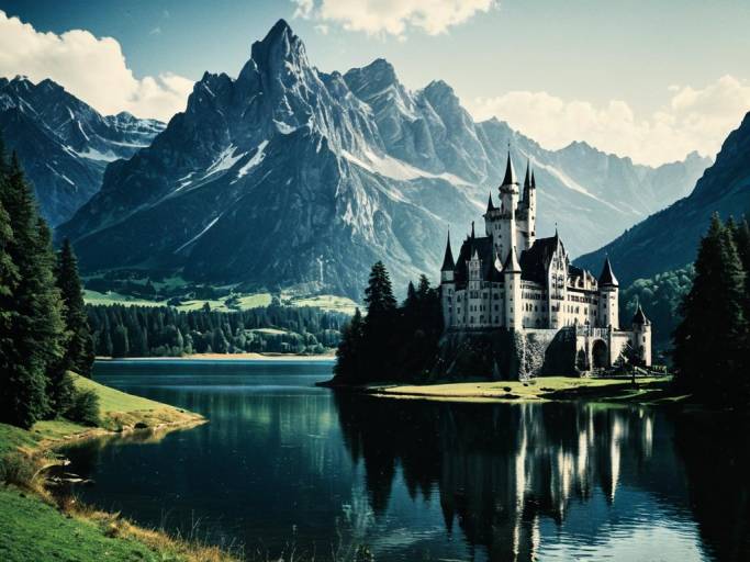 Enchanting Fantasy Landscape with Castle