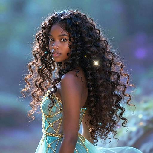 Fantasy Character with Glowing Hair