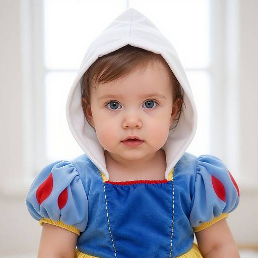 Baby in Snow White Costume with Hood