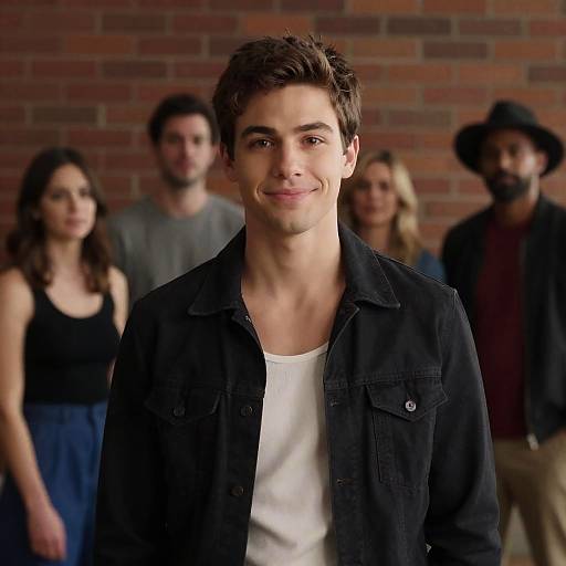 Indoor Group Portrait with Casual Style