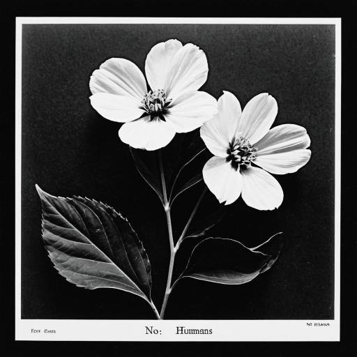 Monochrome Still Life of White Flowers