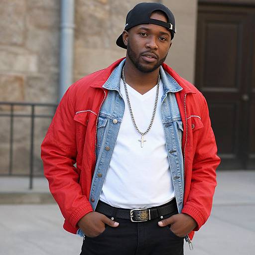 Realistic Hip-Hop Male Fashion Portrait