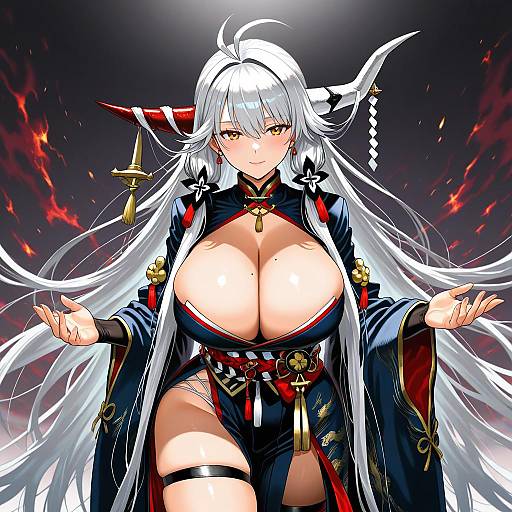 Illustration of Hakuryuu (azur lane), azur lane in the style of Munakata (sekimizu kazuki)