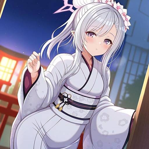 Illustration of Mutsuki (new year) (blue archive), blue archive in the style of Tksand