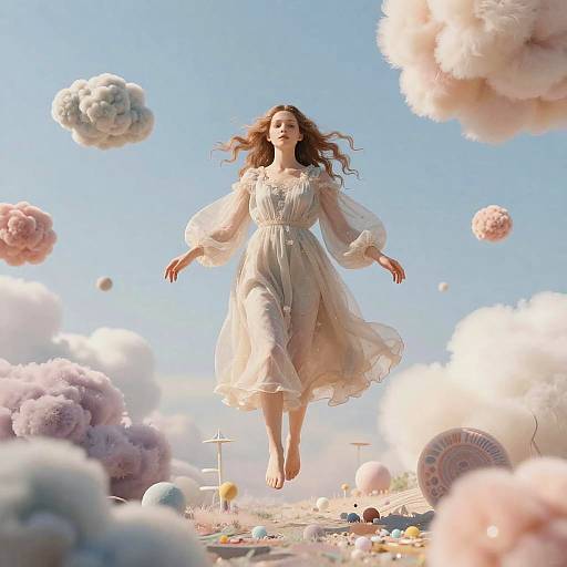 Surreal Nude in Dreamlike Environment