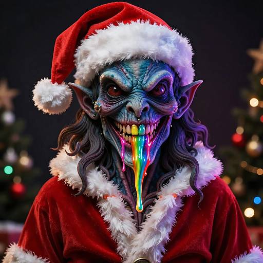 Cthulhu's Surreal Christmas Portrait