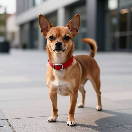Chihuahua Terrier Urban Morning Pose